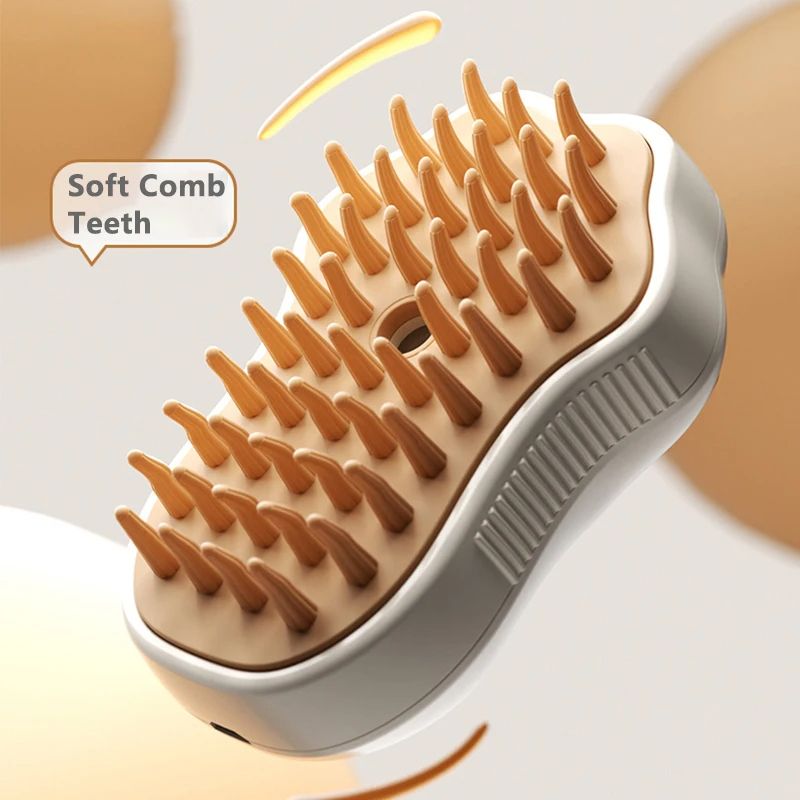 Electric Pet Grooming Brush, Cat Steam Hair Comb Dog Massage Tool with Spray Function for Bath, Shedding & Cleaning
