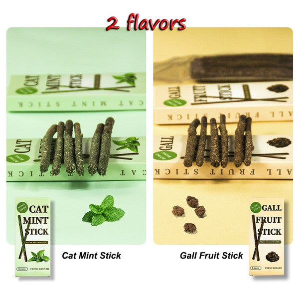 Matatabi Cat Mint Toys: Natural Catnip Sticks for Cats - Fun Lollipop Toy for Dental Health & Cleanliness - Pet Supplies