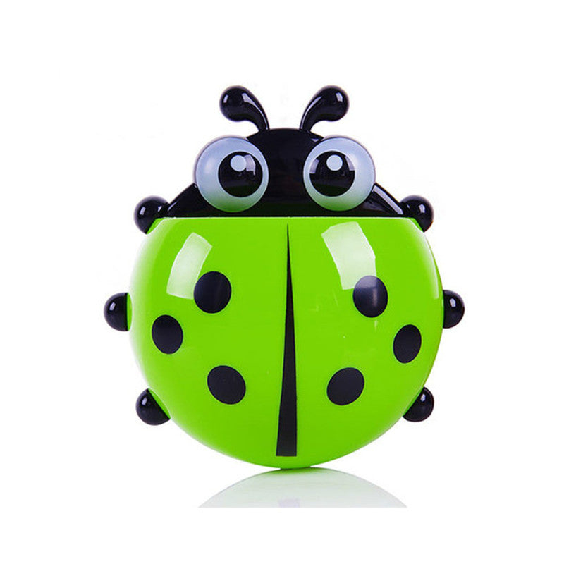 Adorable Ladybug Toothbrush Holder with Suction Cups - Perfect Kids Bathroom Accessory & Gift