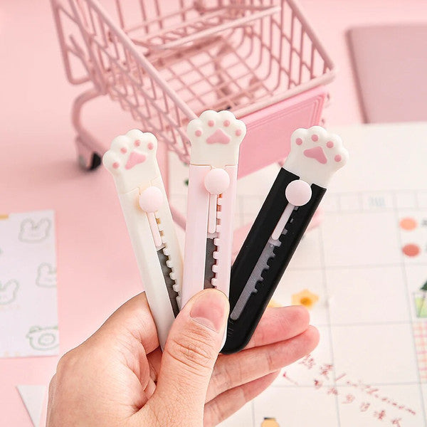 Mr.Paper Mini Portable Cat Claw Utility Knife - Creative Hand Account Decoration Tool for Art Supplies